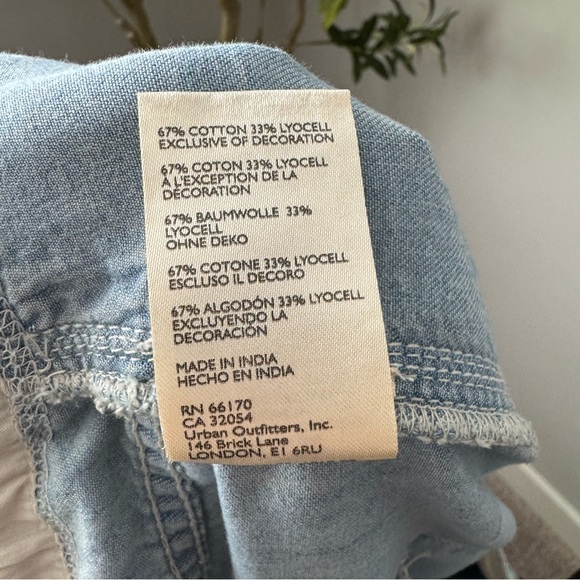 Free People South Bay Utility Cargo Pants Light Blue Large - Picture 7 of 8